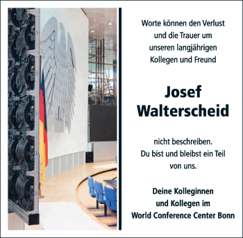 Anzeige von Josef Walterscheid von General-Anzeiger Bonn