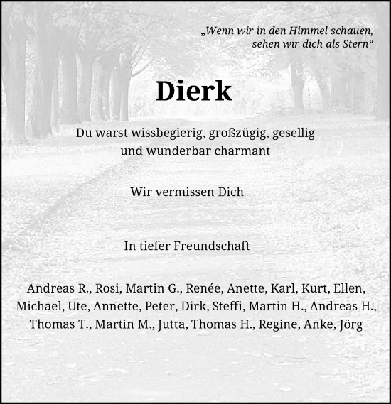 Anzeige von Dierk  von General-Anzeiger Bonn