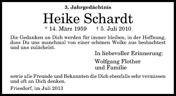 Anzeige von Heike Schardt von General-Anzeiger Bonn