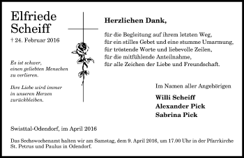 Anzeige von Elfriede Scheiff von General-Anzeiger Bonn