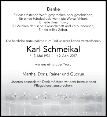 Anzeige von Karl Schmeikal von General-Anzeiger Bonn