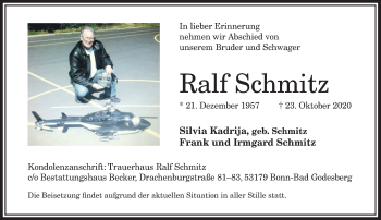 Anzeige von Ralf Schmitz von General-Anzeiger Bonn