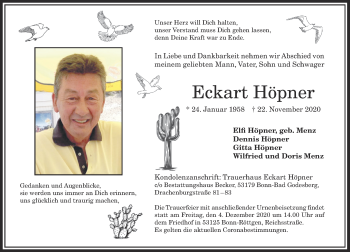 Anzeige von Eckart Höpner von General-Anzeiger Bonn