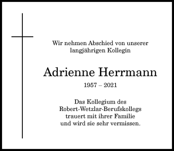 Anzeige von Adrienne Herrmann von General-Anzeiger Bonn