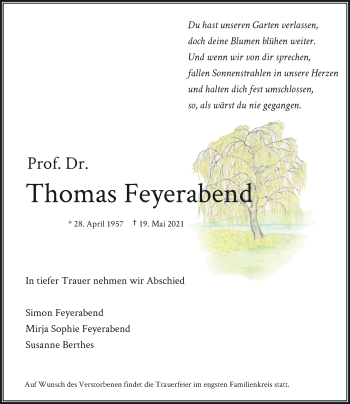 Anzeige von Thomas Feyerabend von General-Anzeiger Bonn