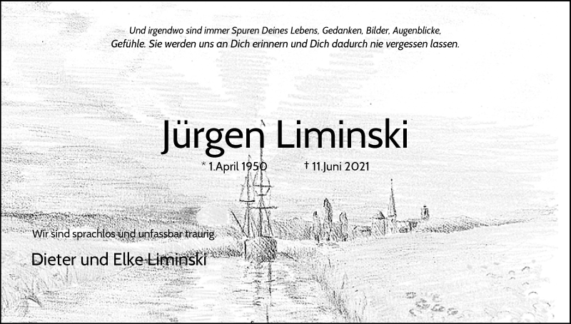  Traueranzeige für Jürgen Liminski vom 16.06.2021 aus General-Anzeiger Bonn