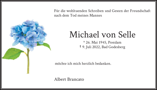 Anzeige von Michael von Selle von General-Anzeiger Bonn