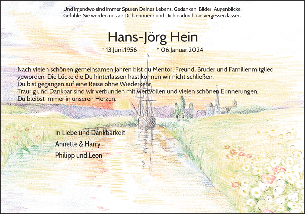 Traueranzeige für Hans-Jörg Hein vom 13.01.2024 aus General-Anzeiger Bonn