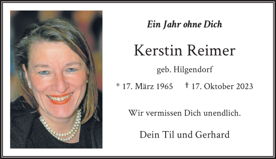 Anzeige von Kerstin Reimer von General-Anzeiger Bonn