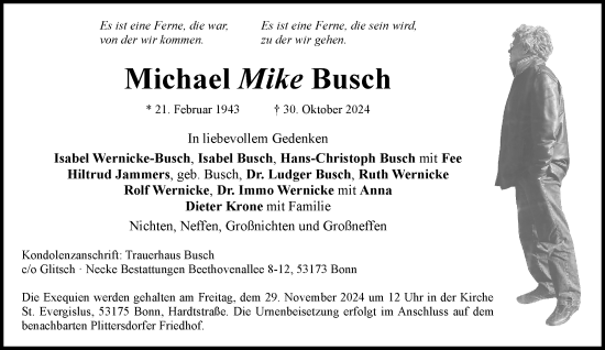 Anzeige von Michael Busch von General-Anzeiger Bonn