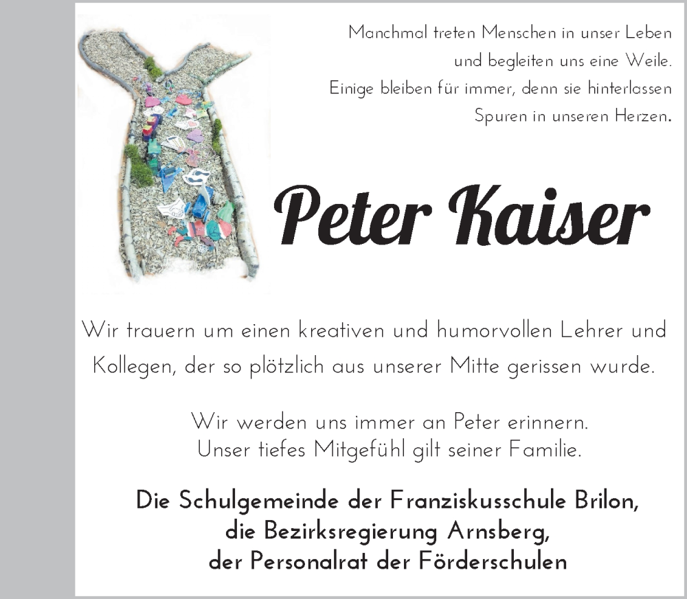  Traueranzeige für Peter Kaiser vom 10.02.2024 aus General-Anzeiger Bonn