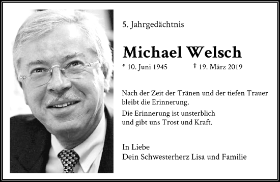 Anzeige von Michael Welsch von General-Anzeiger Bonn