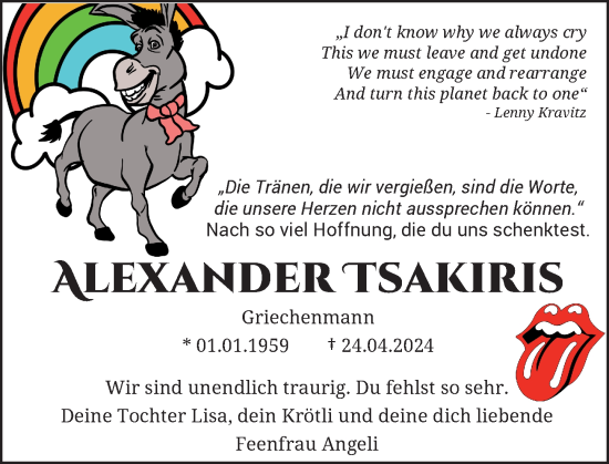 Anzeige von Alexander Tsakiris von General-Anzeiger Bonn