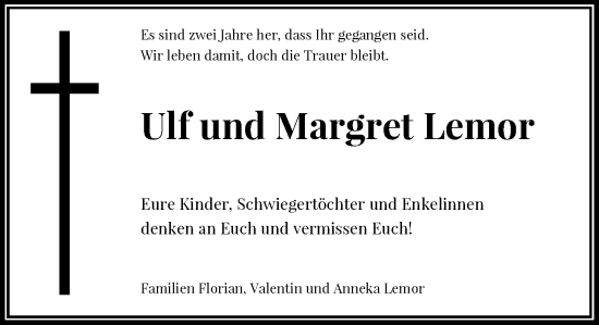 Anzeige von Margret Lemor von General-Anzeiger Bonn