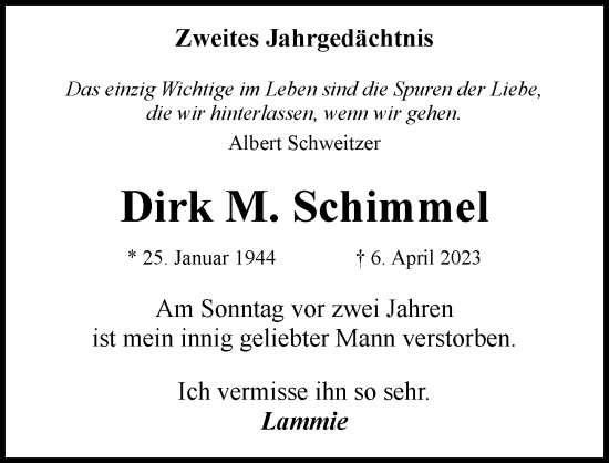 Anzeige von Dirk M. Schimmel von General-Anzeiger Bonn