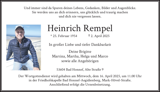 Anzeige von Heinrich Rempel von General-Anzeiger Bonn