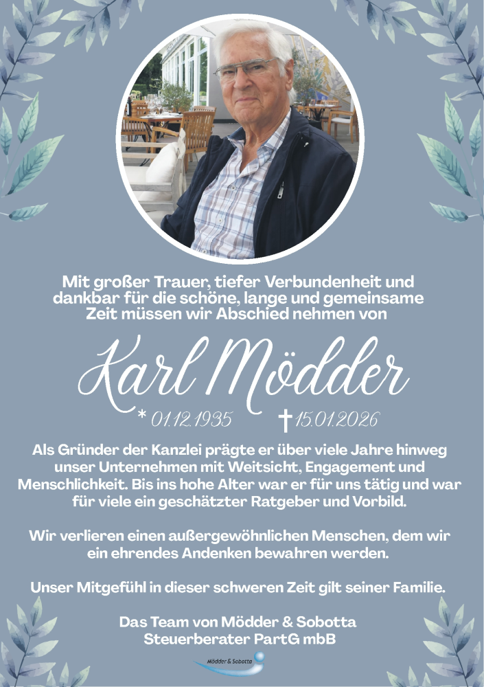  Traueranzeige für Karl Mödder vom 28.01.2026 aus General-Anzeiger Bonn